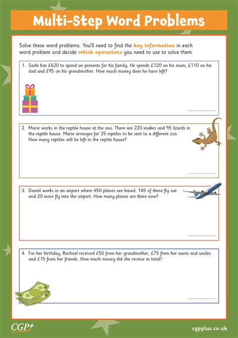 two step word problems year 4|Multi.